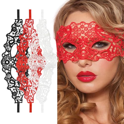 PATPAT 3 Colors Masquerade Lace Eye Mask Tie Back Elegant Fabric Mask Eye Mask Charming Masquerade Lace Eye Mask Party Dressing Up PATPAT 3 Colors Masquerade Lace Eye Mask Tie Back Elegant Fabric Mask Eye Mask Charming Masquerade Lace Eye Mask Party Dressing Up